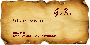 Glanz Kevin névjegykártya